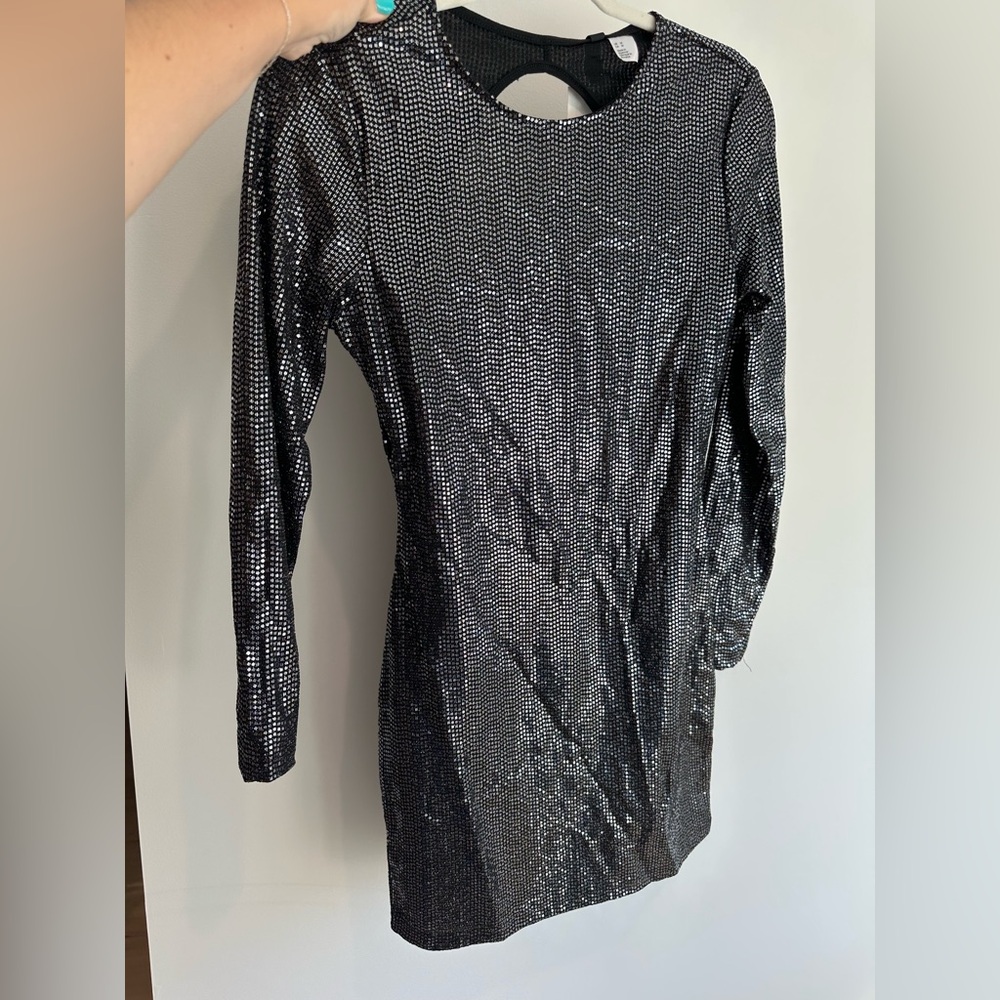 Elegant Black Sequin Dress